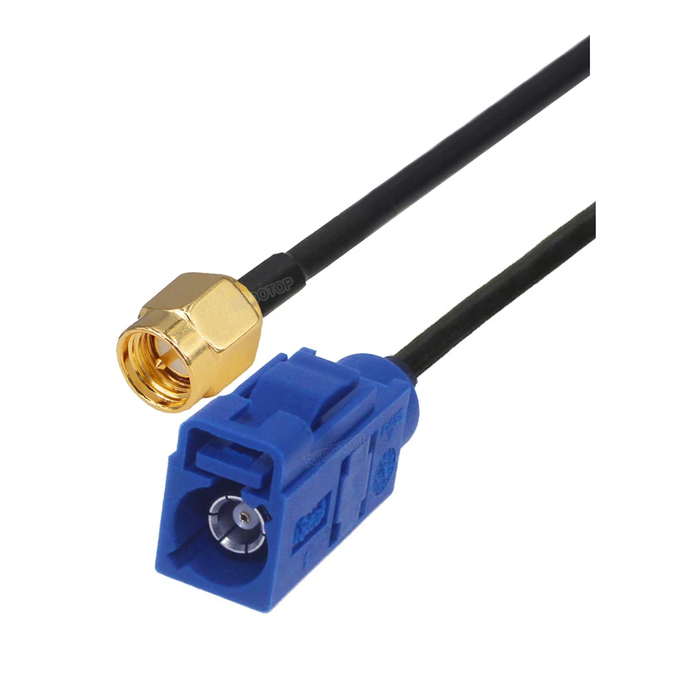 RAL5005 Fakra C Male/ Female to SMA Type Connector RG174 Cable Adapter Car GPS Navigation Antenna Extension Cord RF Coax Pigtail