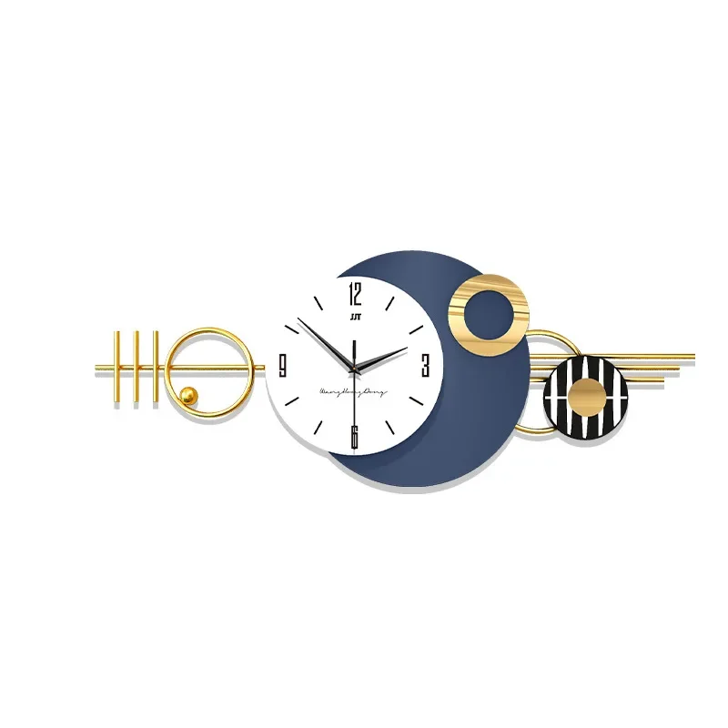 

Fashion Creative Wall Clock Simple Living Room Decorative Clock Wall-Mounted Home Restaurant Wallpaper High-End Entry Lux Clock