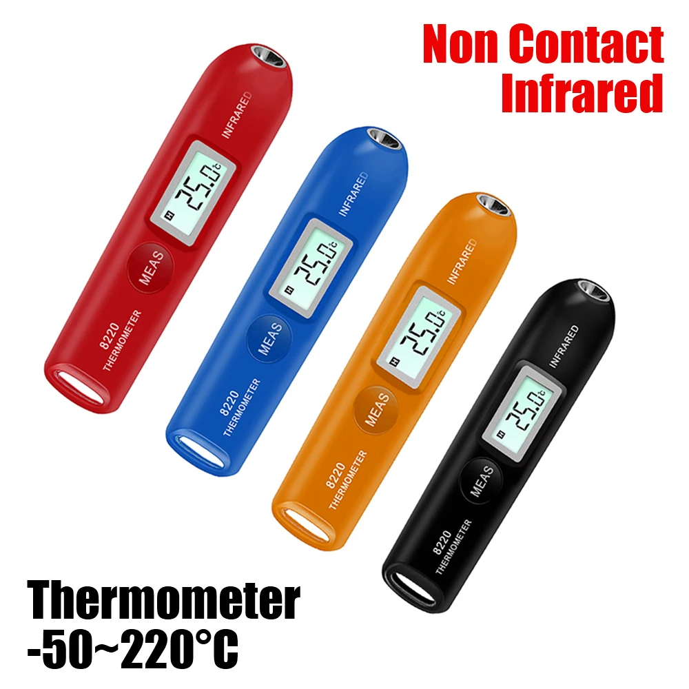 Industrial Pyrometer Non-Contact For Kitchen BBQ Frying Cooking -50~220°C 8220 Mini Digital Infrared Thermometer Handheld