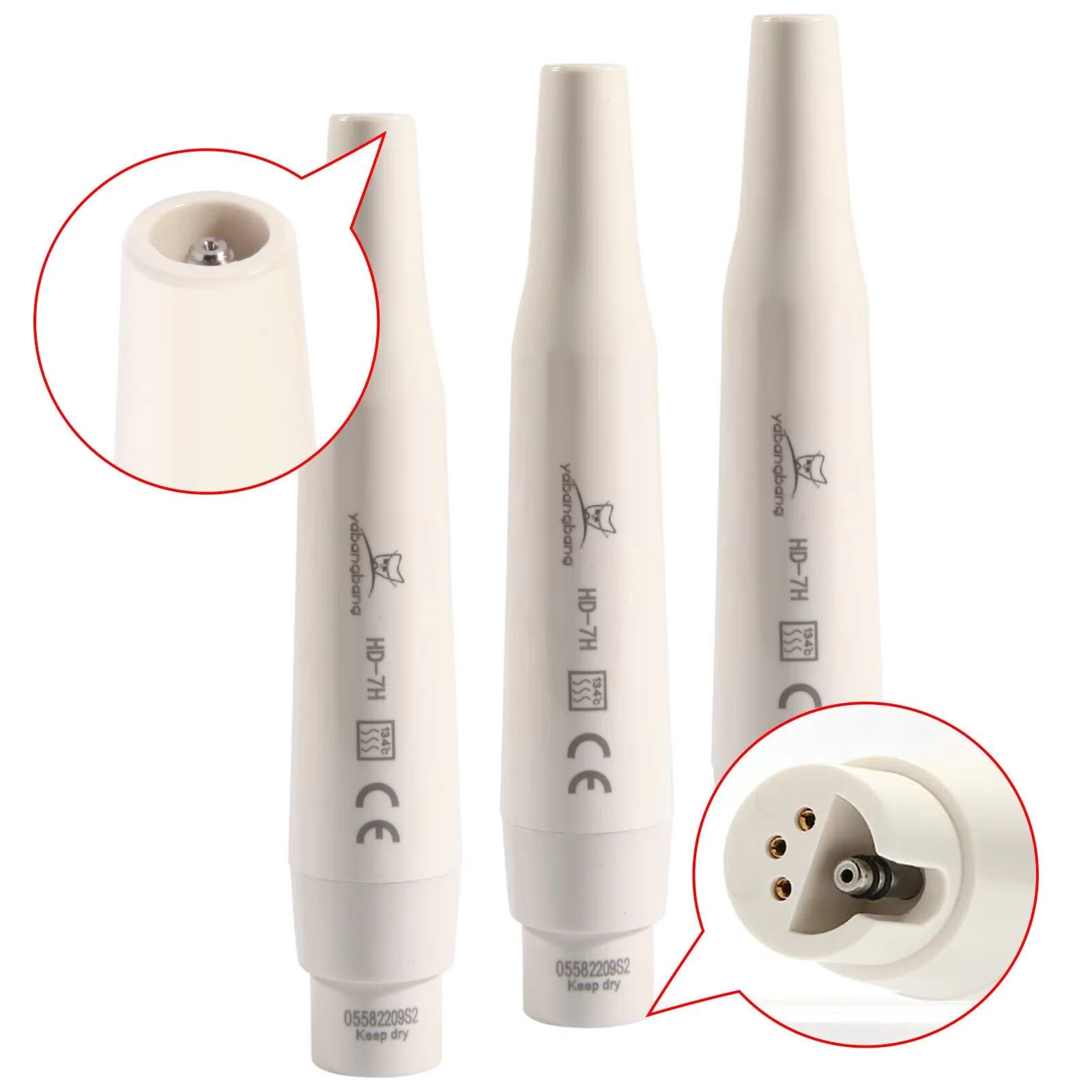 

3PCS Dental Ultrasonic Scaler Piezo Handpiece Compatible With SATELEC DTE Tips
