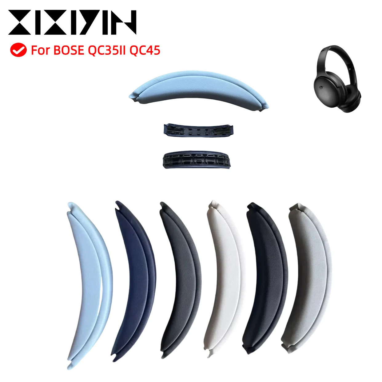 

Removeable Headband Repairing Parts For Bose QuietComfort QC35 QC35II QC45 Headphones Replacement New Design Headand Cushion