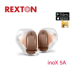 Rexton Inox Super Invisible Hearing Aids CIC Digit 8 Channel Hearing Aid App Adjustable Ear Aid For Mild to Moderate Deafness