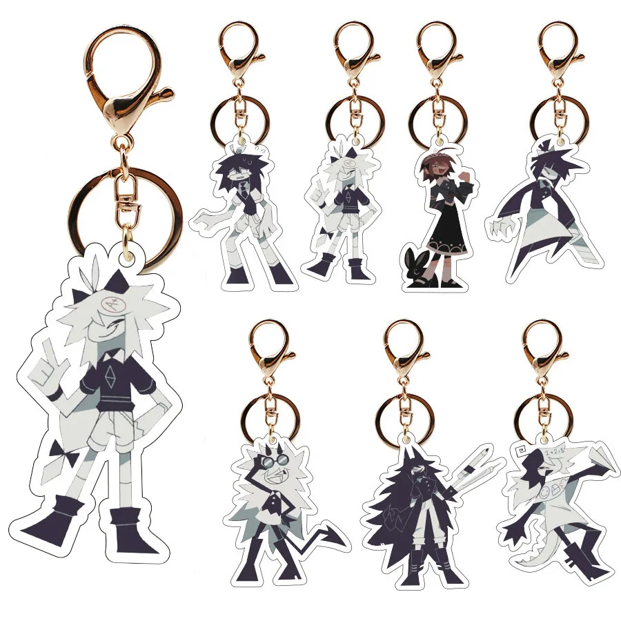 Llavero acrílico educativo de papel fundamental, juego periférico Claire, figura, colgante de bolsa para niños, regalo de joyería