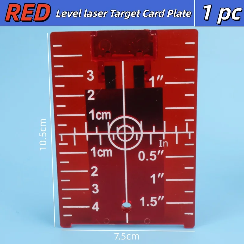 Laser Level Target Board Red/Green Line Beam Distance Plate Inch/cm Leveling Board Tool Hanging On Wall & Floor