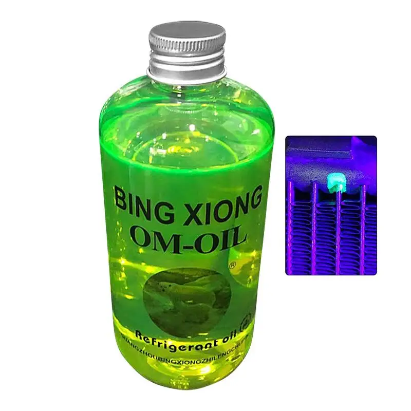 

500ml Refrigeration Leak Detection Fluorescent Oil Universal Eco-Friendly AC Refrigerant Oil Agent For Leak Detection