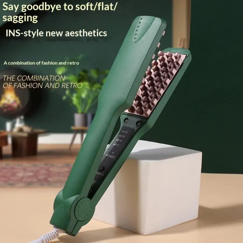 Fluffy Hair Curler 3D Grid Corn Perm Splint Hair Crimper Volumizer Ceramic Professional 4 Temperatures Styling Tool - view 4