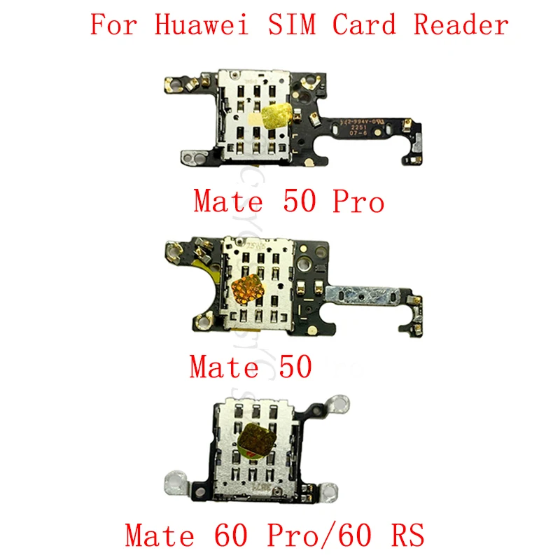 

SIM Card Reader Board Slot For Huawei Mate 50 Pro 60 Pro RS Ultimate Sim Card Reader Flex Cable Repair Parts
