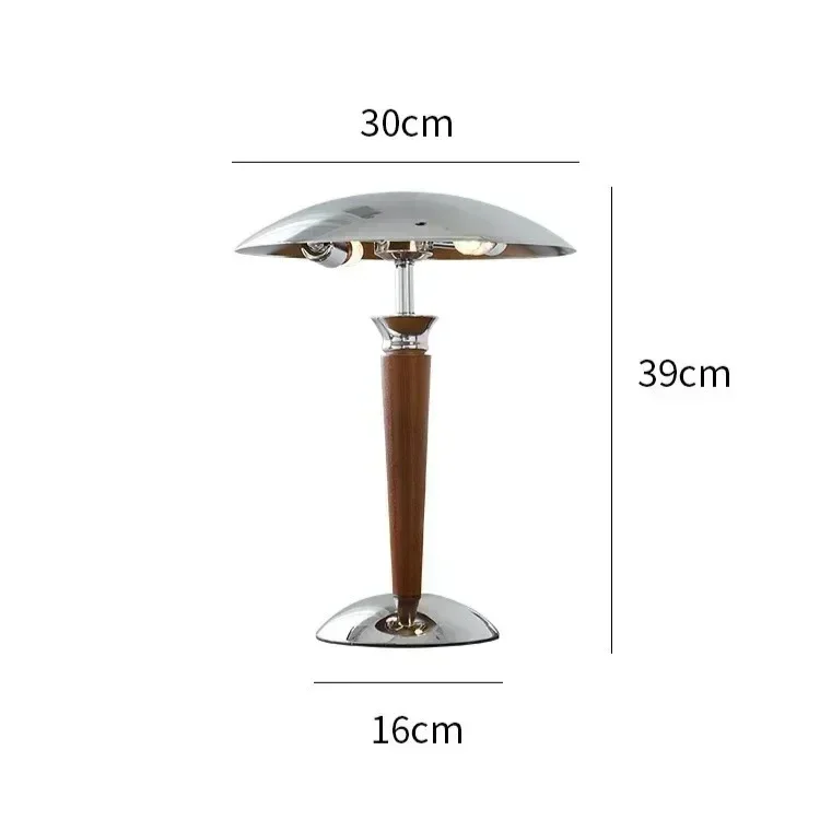 Vintage Desk Lamp Industrial Wooden Iron Body Nordic Bauhaus Design Table Light Office Study Room Bedside Bedroom Hotel E14