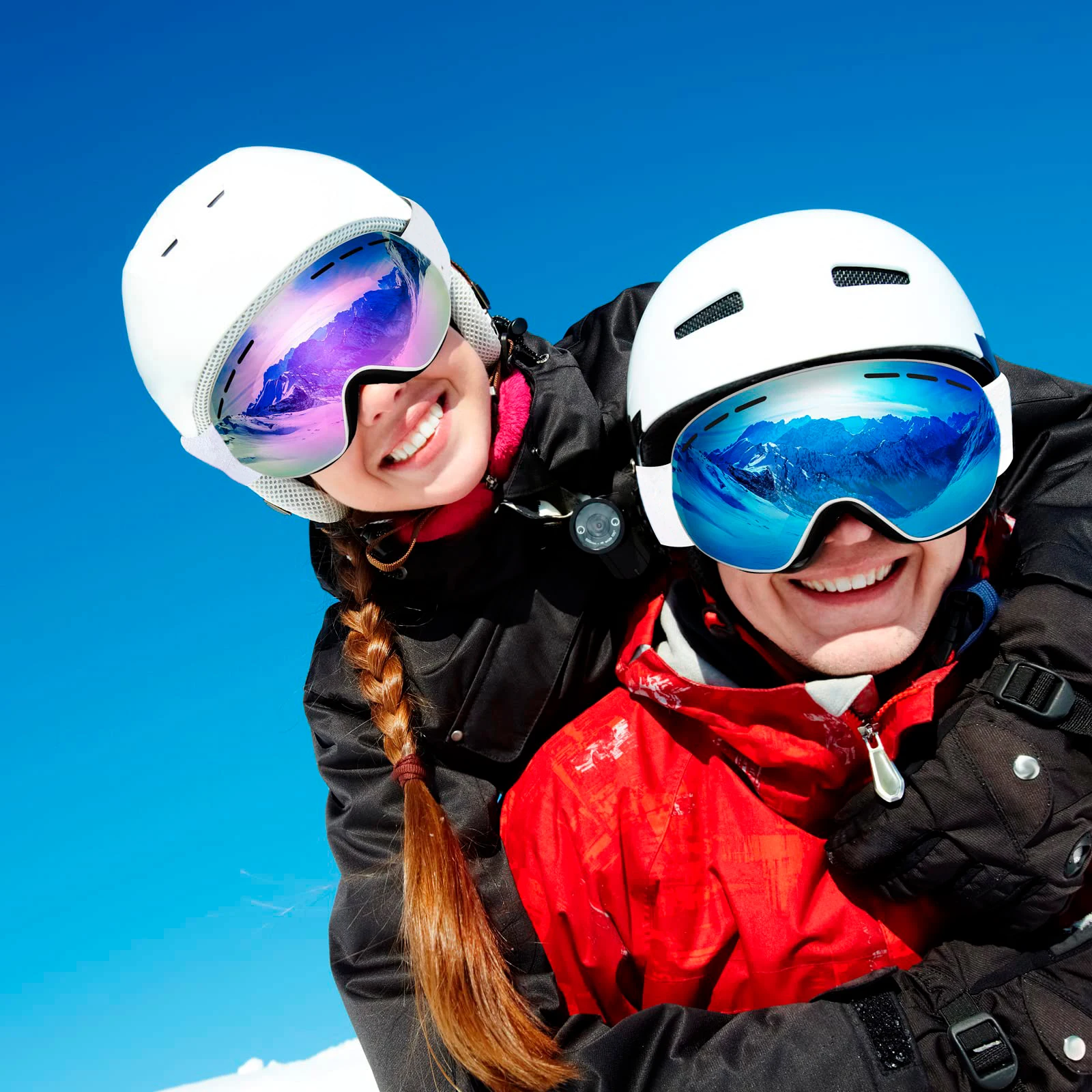 Lunettes de ski anti-buée à double couche pour adultes, lunettes de motoneige, lunettes de sport de plein air, lunettes de neige, UV400, 506