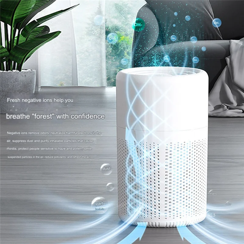 Top Sale Auto Mode Purifier For Desktop, Intelligent Household USB Portable Purifier,Suitable For Car Home Office Dormitory Easy