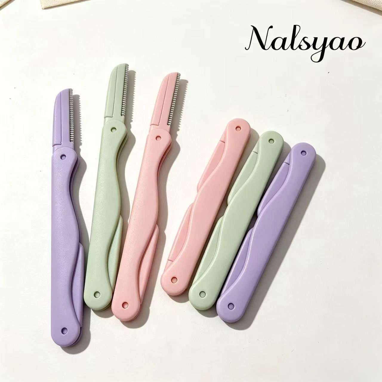 3Pcs/set Portable Double Head Eyebrow Razor Foldable Hair Remover Set Women Face Razor Comb