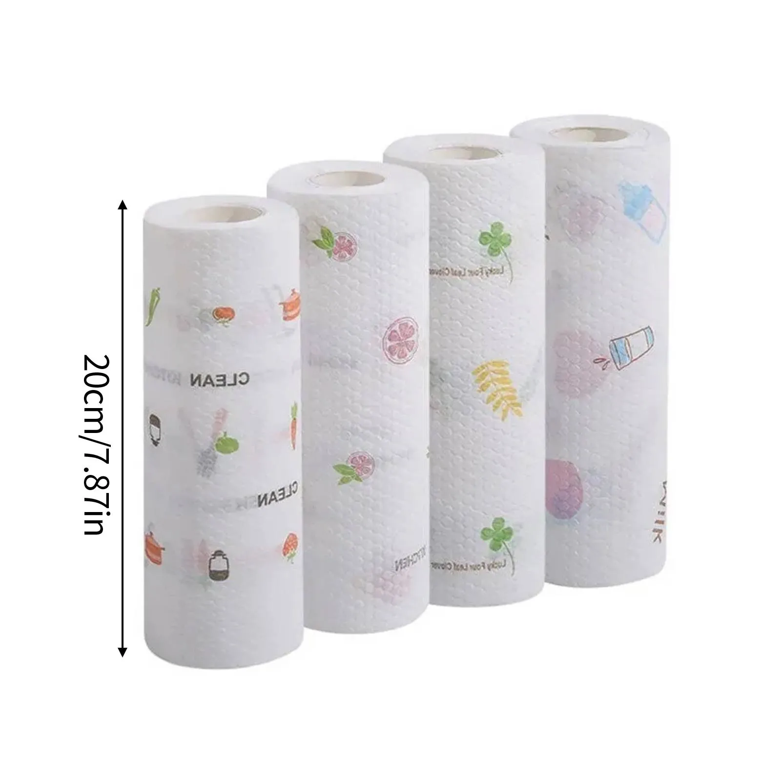 200/800PCS Disposable Lazy Rags Kitchen Rags Washable Kitchen Paper Wet Dry Printed Dish Cloth Towels Kitchen Cleaning Supplies