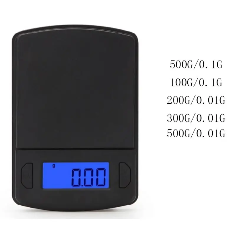 High-Precision Digital Scale with Cover 0.1/0.01g Gram Scale 100/200/300/500g Dropship