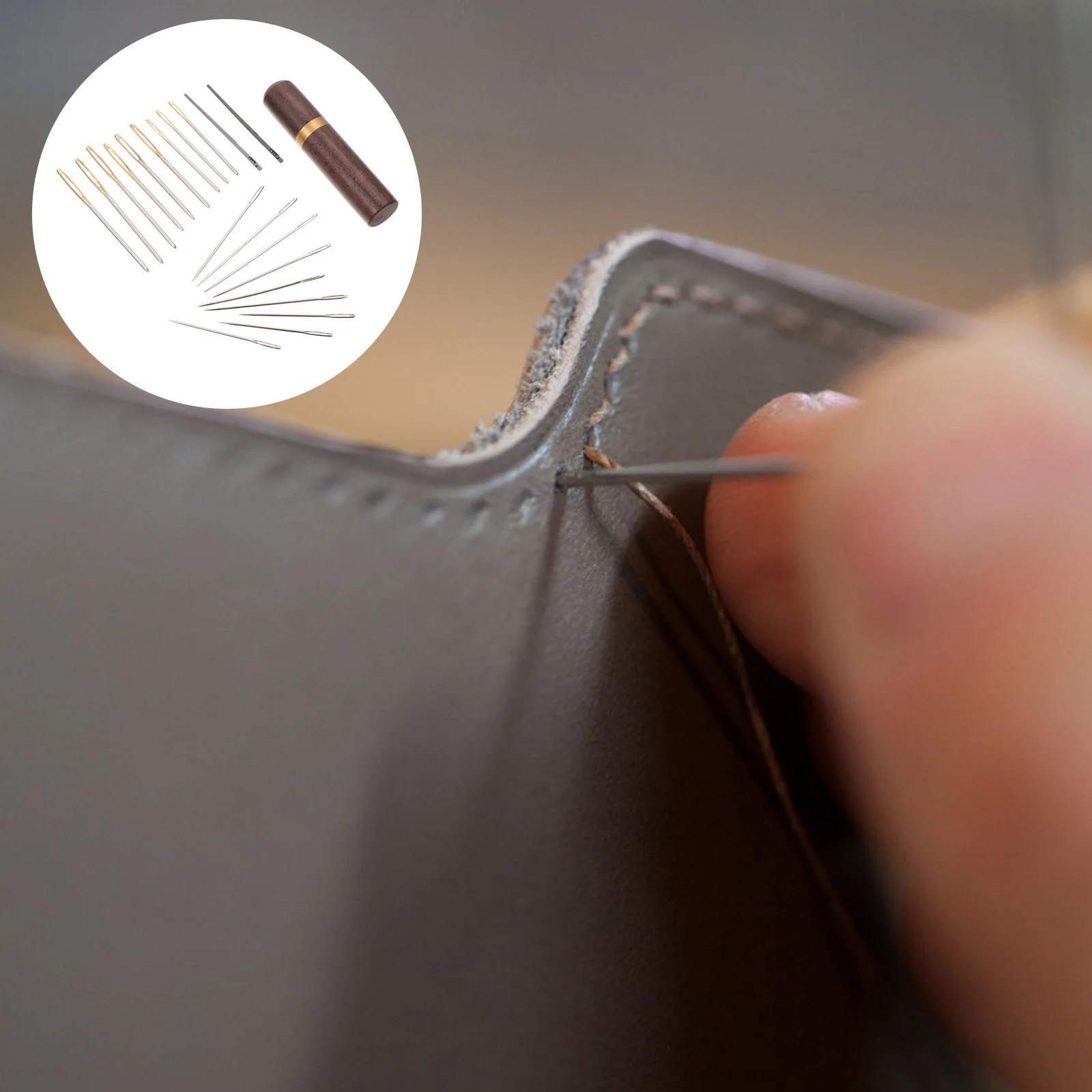 

21Pcs Sewing Needles Professional DIY Craft Supplies Tool Set for Canvas Denim and Tarpaulin Work