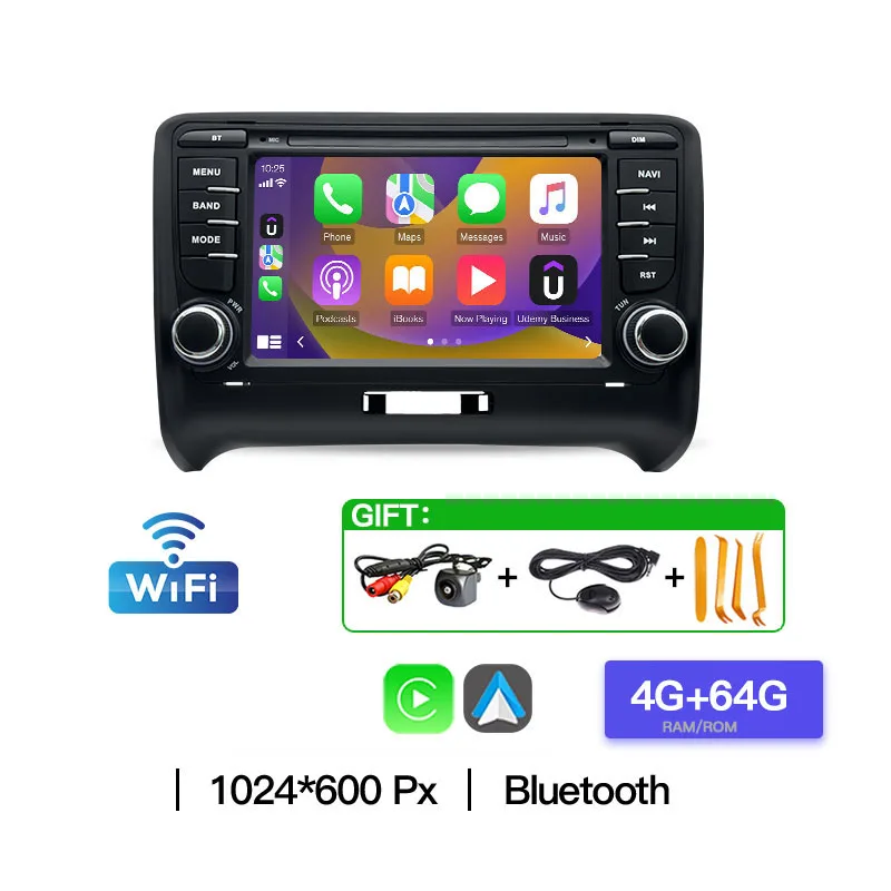 Voor Audi TT MK2 8J 2006-2014 Auto Multimedia Speler Auto Autoradio Carplay Android Radio WIFI Draadloze Carplay Audio Bluetooth BT