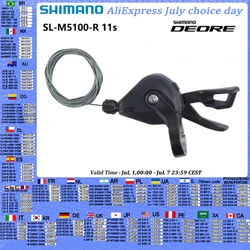 SHIMANO DEORE Series SL-M5100 Right 11 Speed SL-M5100 Left 2 Speed Shifter 2S 11S For Mountain Bike Riding Parts Original