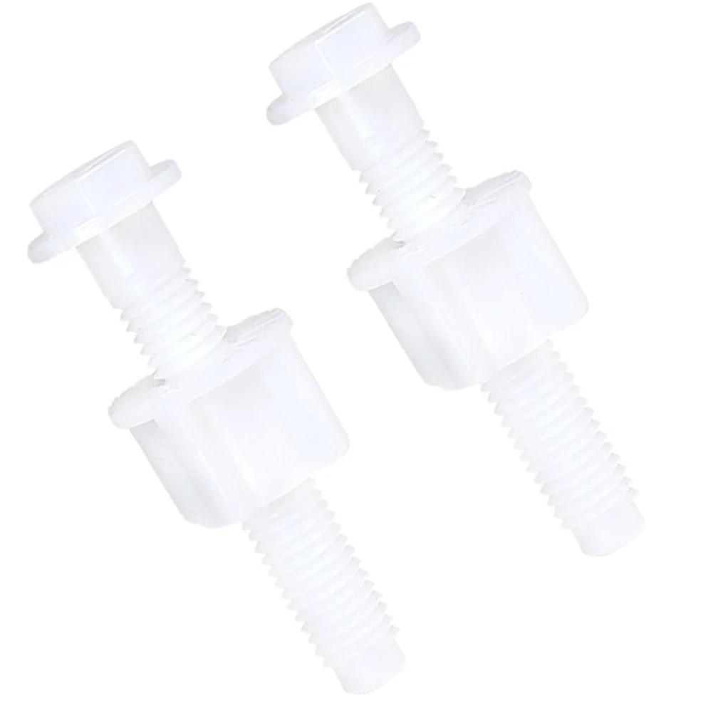 2pcs Toilet Hinge Bolts Screw Fixing Fitting Kit Repair Bolts Plastic Universal Replacement Toilet Lid Set Screws Bathroom Parts