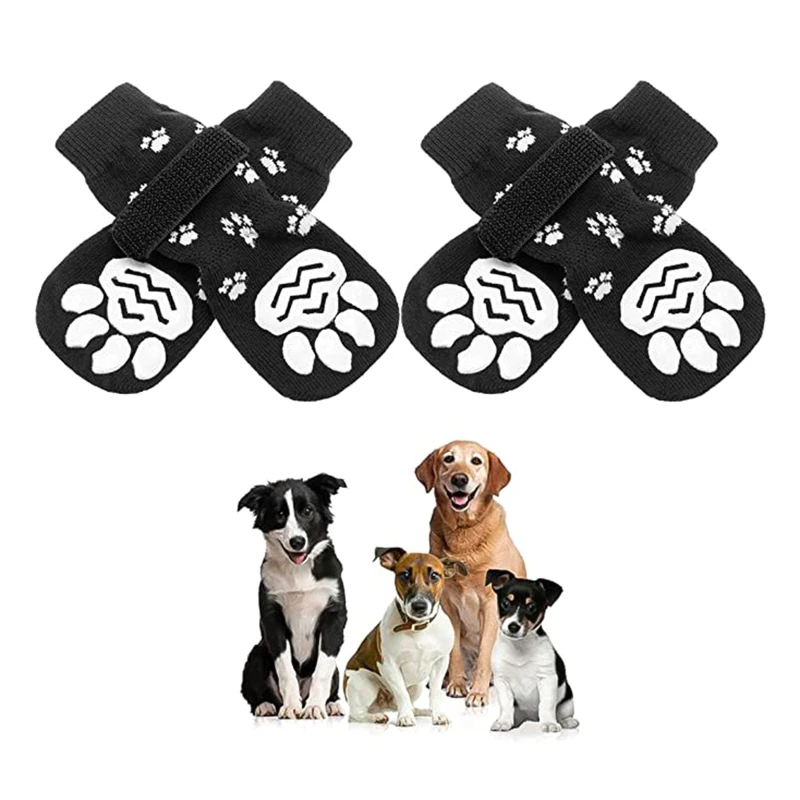 4Pcs Haustier Hund Schuhe Socken Outdoor Indoor Wasserdicht Nicht-slip Hund Schuhe Hund Katze Socken Pet Paw Protector für Kleine Medium Large Hund