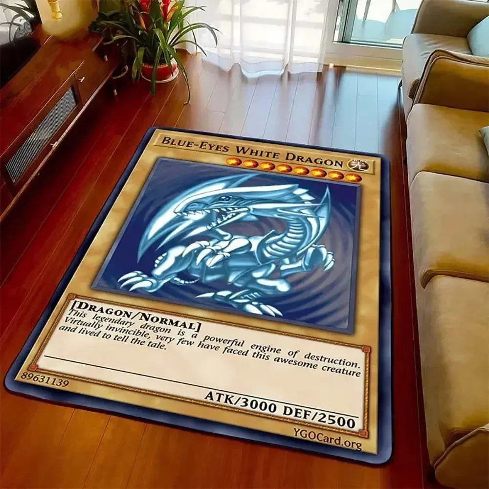 Blue Eyes White Dragon Carpet Anime Card Printing Carpet Boy Children's Room Carpet Living Room Bedroom Decorative Floor Mat