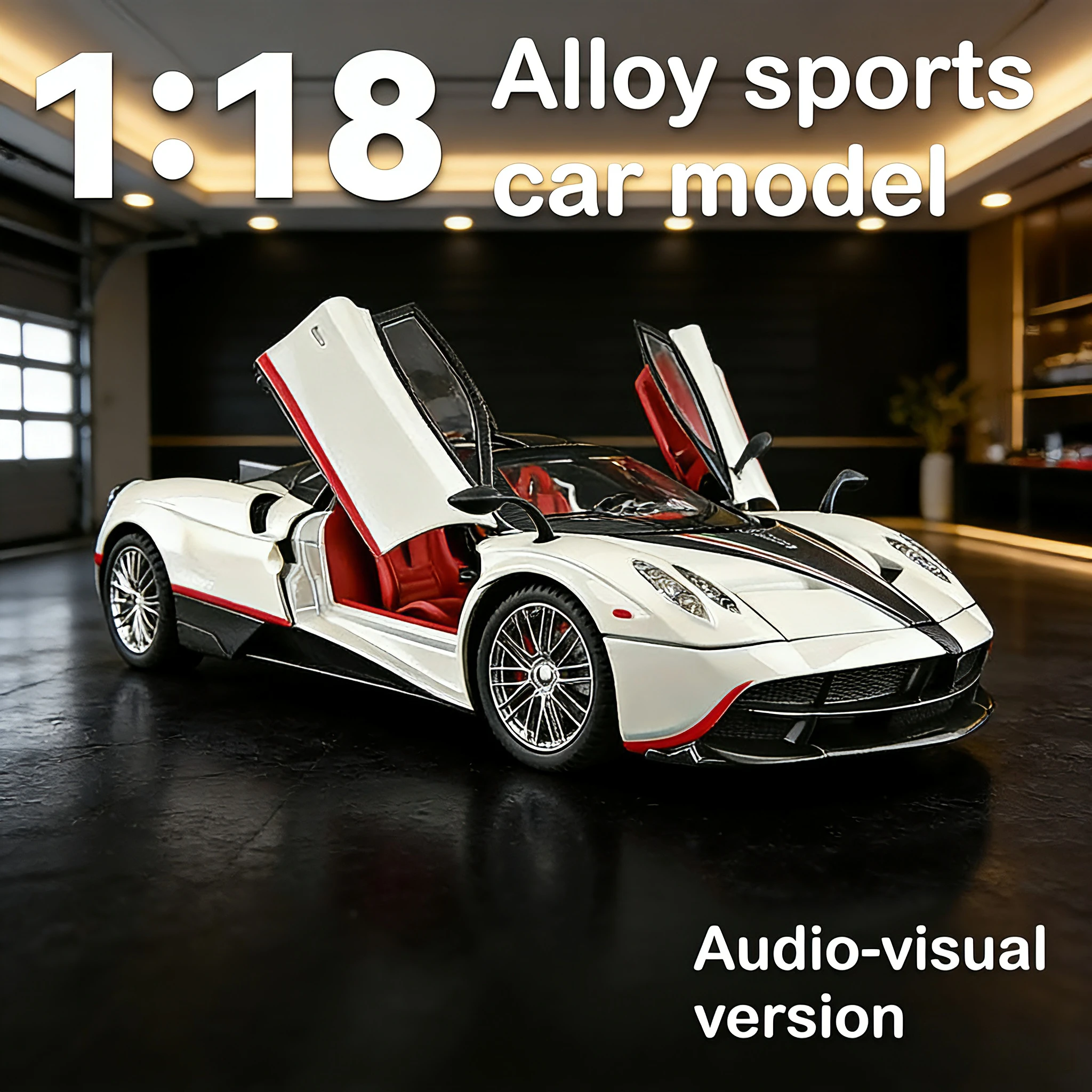 

18 Super Sports Car Pajoni, модель из сплава со звуковыми и световыми эффектами, четыре игрушечных машинки открытого типа, подарки для взрослых и детей.