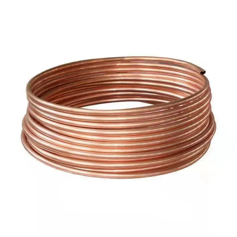 Soft Coil Copper Tube T2 Red Copper Tubing Air Conditioning Refrigeration Capillary Wire Pipes OD 2/3/4/6/8/10/12/14/16/19/22mm