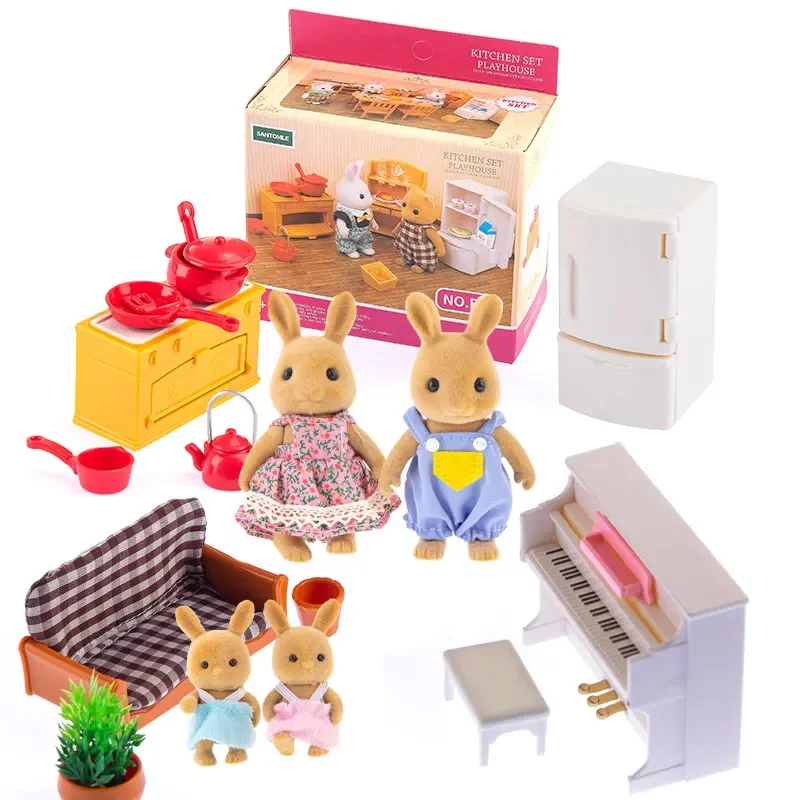 1:12 Dollhouse Miniature Furniture Miniature Doll House Kitchen Accessories Forest Family Doll House Pretend Play Gift for Kids