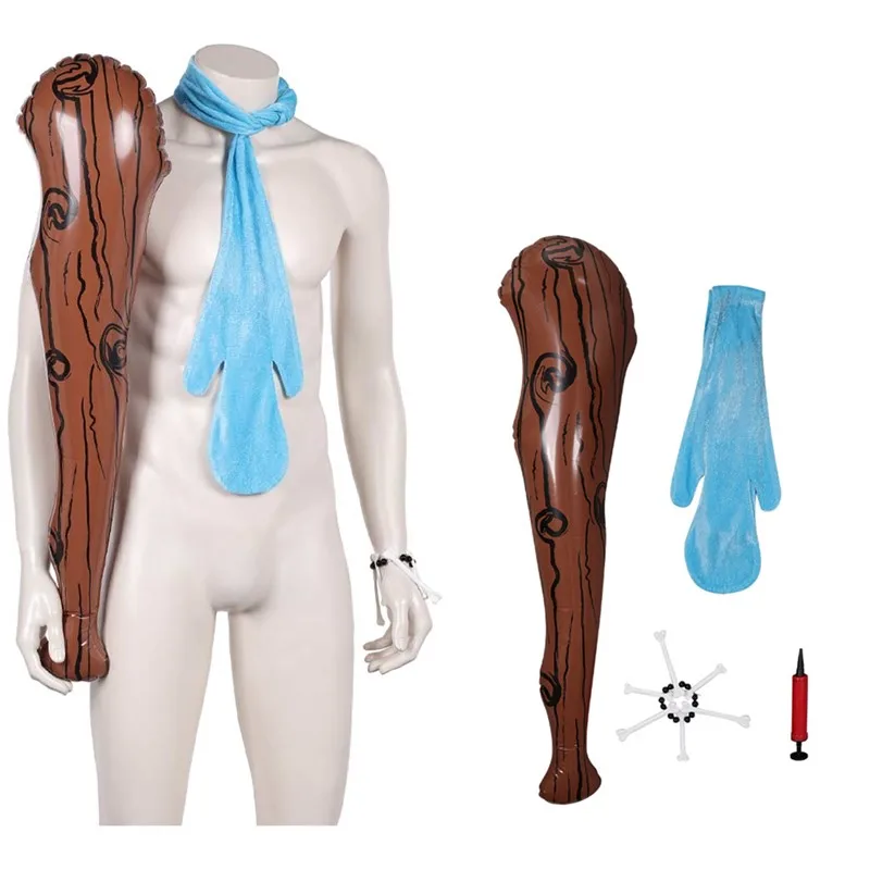 

Flint Stones Cosplay Fred Flintstone Scarf Bracelet Fantasia Inflatable Stick Prop Halloween Carnival Party Costume Accessories