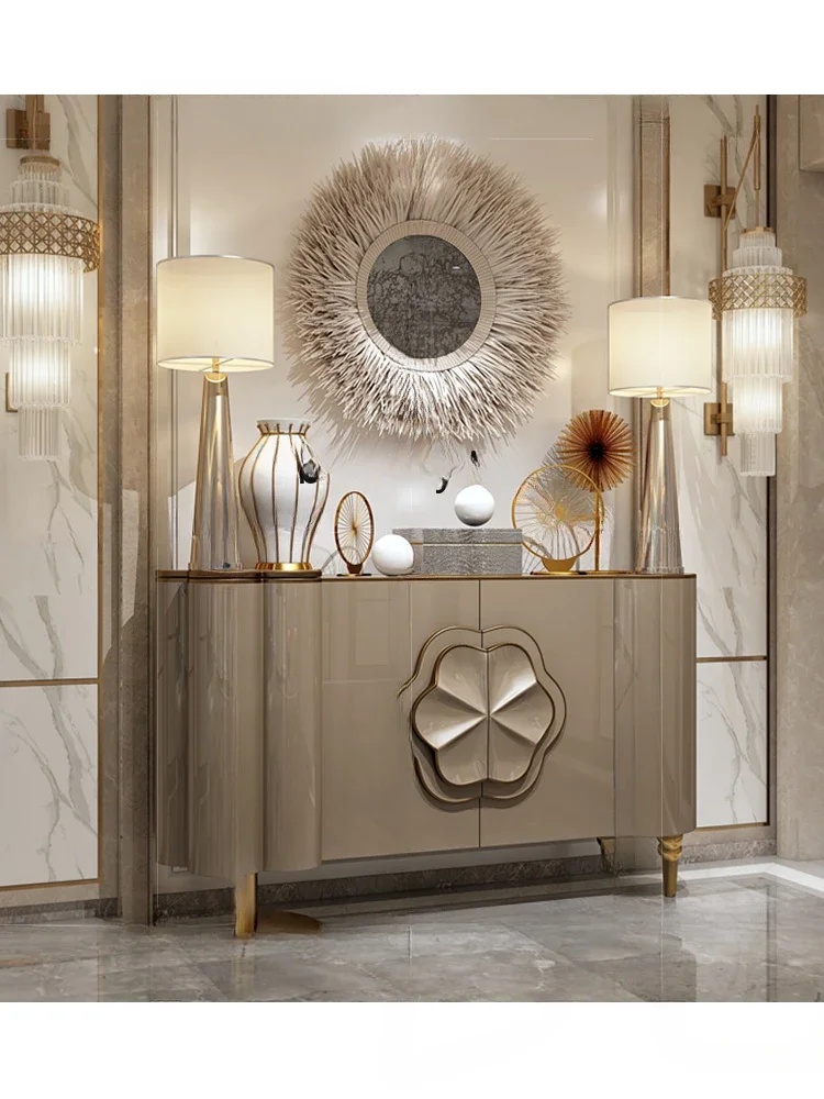 Modern Light Luxury Sideboard Cabinet Simple Entrance Cabinet American Curio Cabinet Hong Kong Style Locker