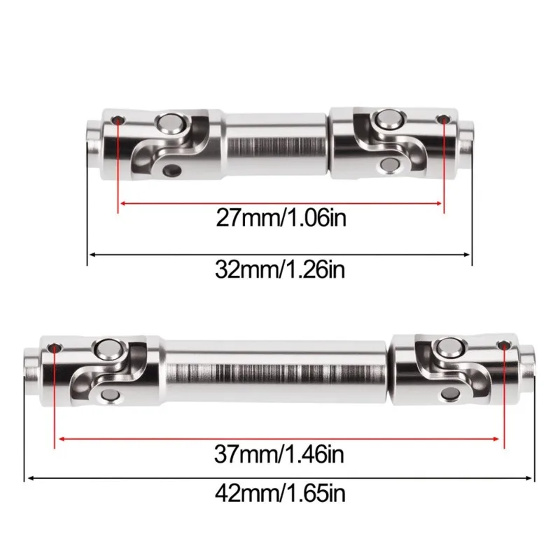 ABUM-For Axial 1/30 SCX30 RC Car Upgrade Stainless Steel Drive Shaft Kit- RC Car Replacement Parts