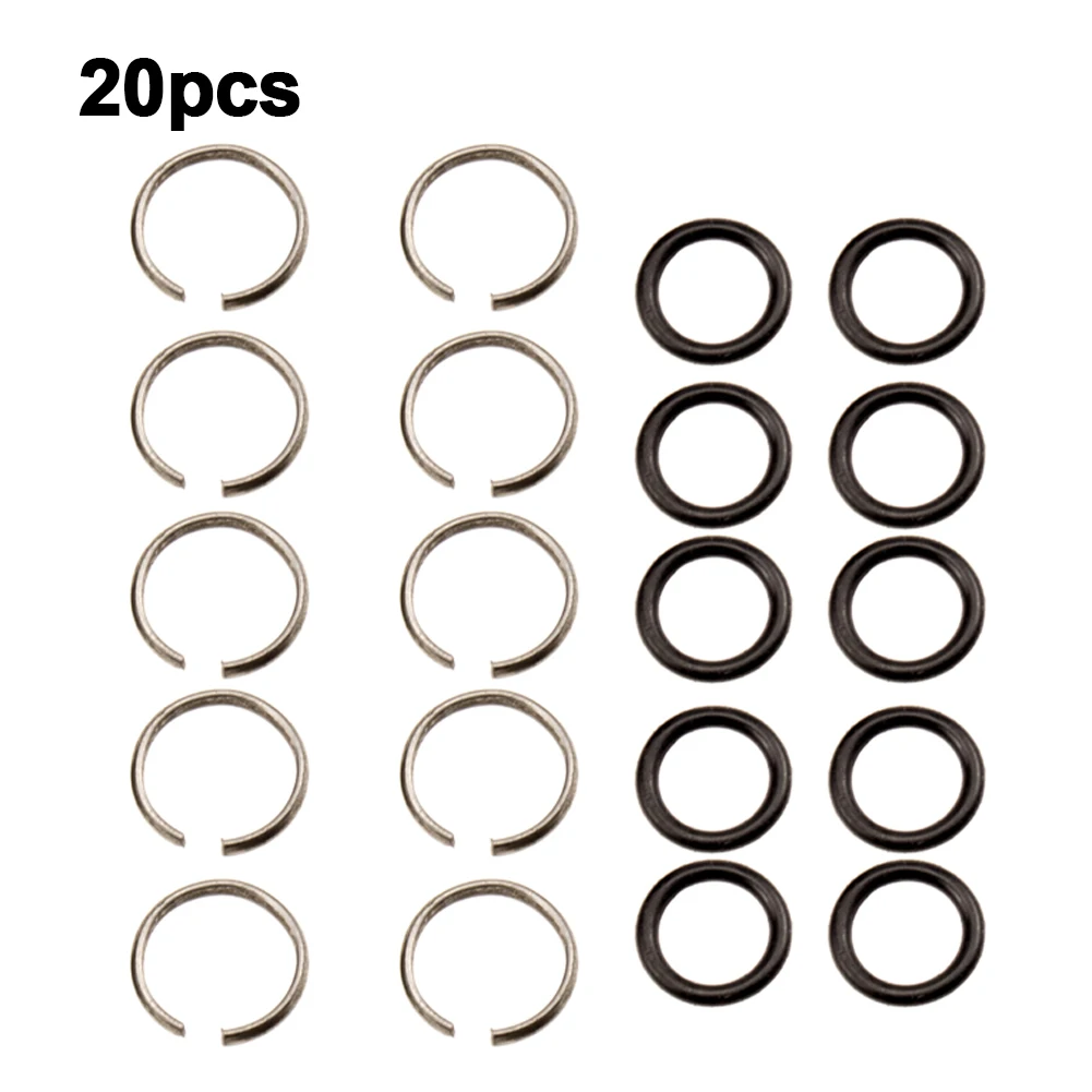 20pcs Retaining Ring Clip With O-Ring Socket Wrench Snap Ring Anti Detachment Wrench Accessories