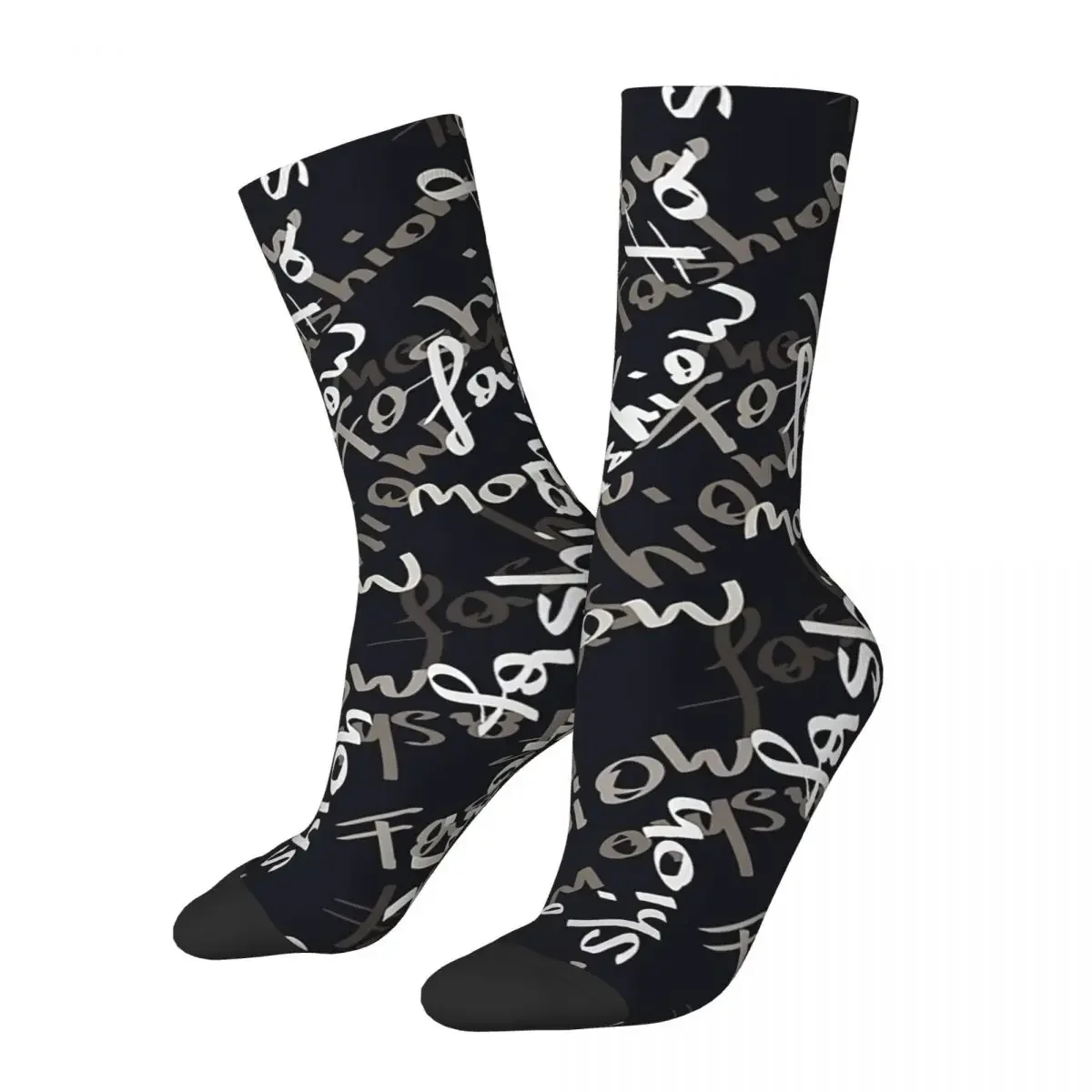 

Hip Hop Retro Fashion Graffiti Crazy Men's Socks Unisex Harajuku Seamless Printed Novelty Happy Crew Sock Boys Gift