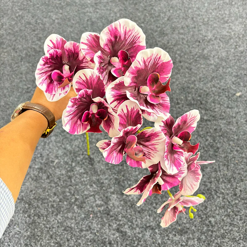 فرع زهرة فالاينوبسيس الاصطناعي بطباعة ثلاثية الأبعاد نبات الأوركيد ذو اللمس الحقيقي لتزيين حفلات الزفاف والمنزل