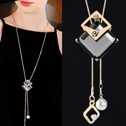 Women Necklace Chic Multiple Styles Pendant Necklace Long Sweater Chain Party Dress Necklace Jewelry Gift