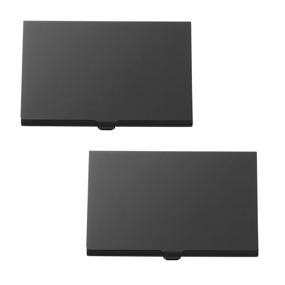 

2pcs Portable Aluminum Alloy Business Name Holder Desktop Name Organizer Metal Business Credit Case Box Organizer (