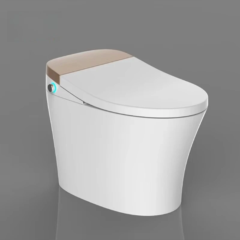 Inodoro Bidé Inteligente con Doble Descarga, Inodoro Alargado con Bidé, Agua Caliente, Descarga Automática, Inodoro sin Tanque para Baños