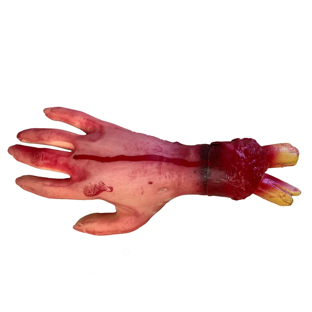 

4PCS Broken Hand Blood Horror Halloween Decoration Severed Limbs Novelty Dead Broken Hand Gadgets for Women