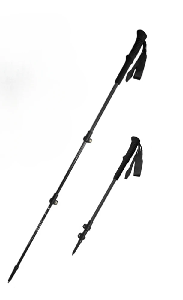 

Outdoor mountaineering cane carbon fiber ultra-light retractable portable ski non-slip crutch multi-functional climbing hiking