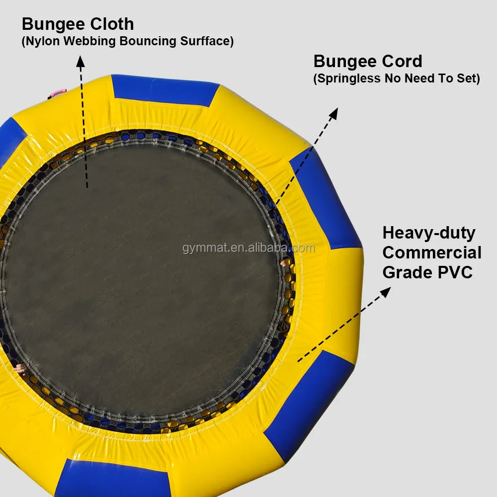 Trampolin air mengambang tiup tempat bermain untuk anak-anak dan orang dewasa untuk melompat & Bermain 1 buah MOQ