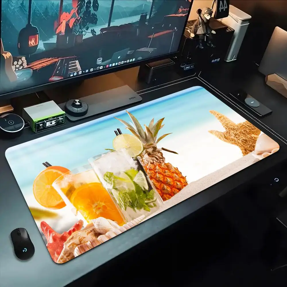 

Летний напиток коврик для мыши 500X1000 мм большой игровой коврик для мыши Gamer XL резиновый коврик для клавиатуры отаку коврик для ноутбука