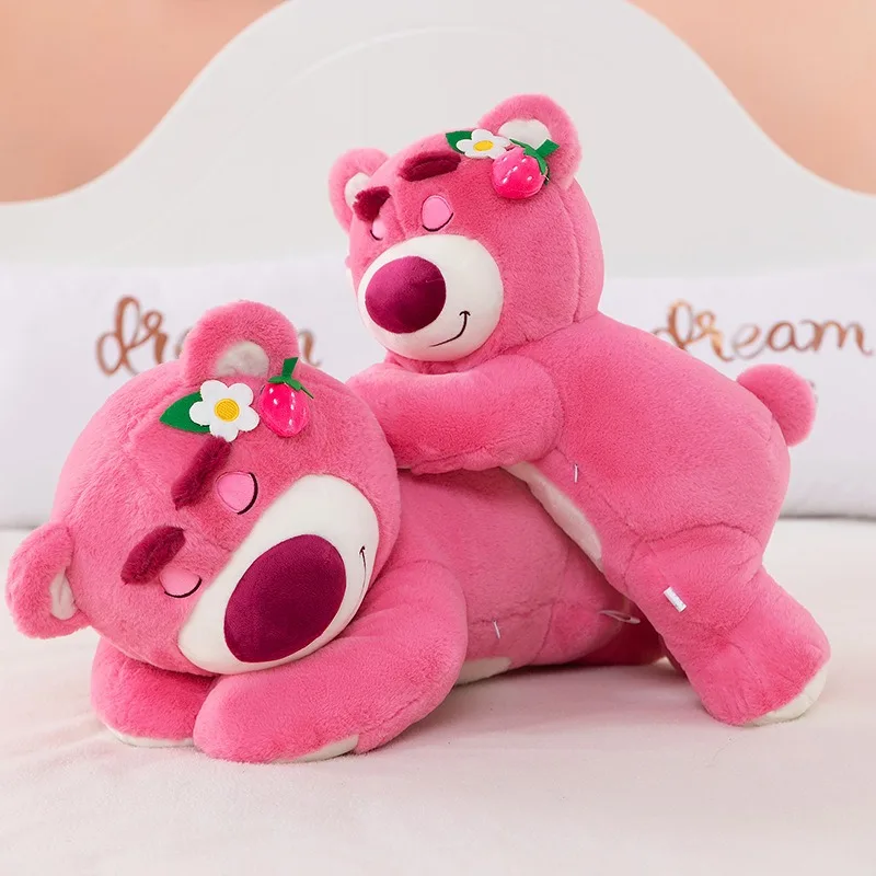 Disney Cute Party Strawberry Bear Plush Toy Cartoon Anime Stuffed Plush Doll Valentine's Day Gift for Girlfriend's Birthday