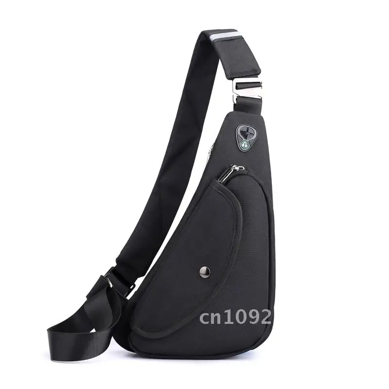 anti-theft chest bag male crossbody bag with earphone jack small phone travel bag shoulder outdoor bag one sports bag mobile bag