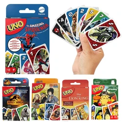 New Mattel UNO Amazing Spider Man No mercy Game Card Games Family Funny Entertainment Board Game Poker Kids Toys Playing Cards