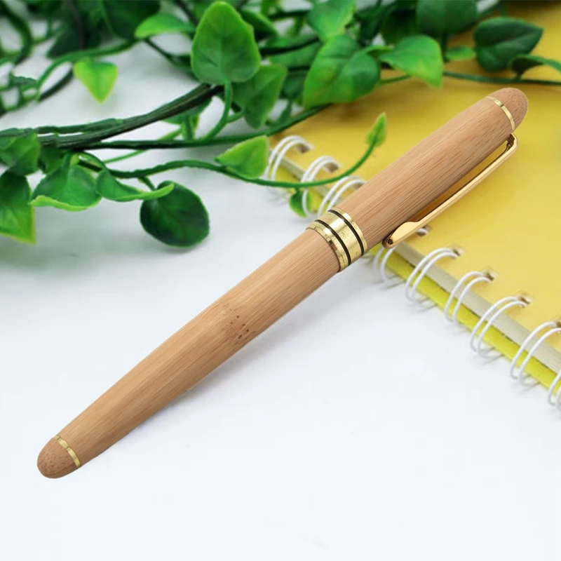 Vintage Elegant Bamboo Fountain Pen With Box For Business Gifts Luxury Brand Office Writing Pens