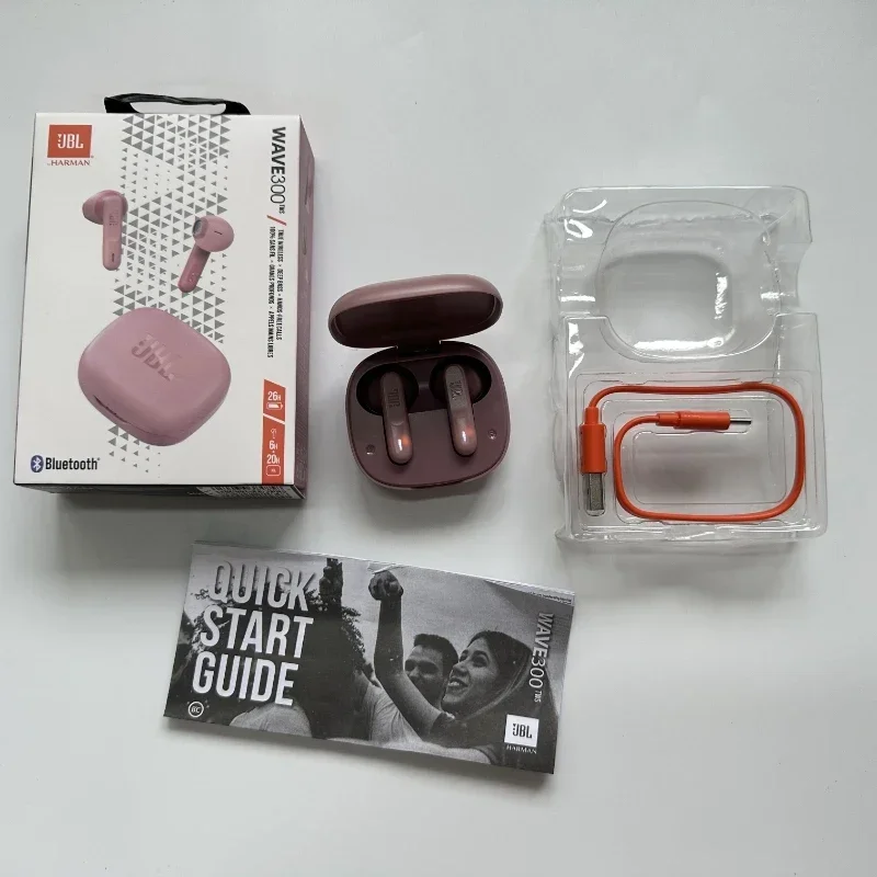 Original JBL Wave 300 TWS True Wireless Earbuds Bluetooth Earphones W300 Bass Sound Sports Earbud with Mic with Free cover