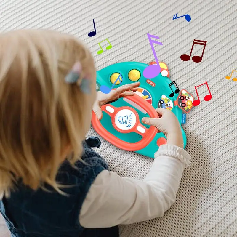 Kids Wheel Toys Musical Simulated Wheel Toy Driving Controller Interactive Portable Learning Toy Driver Toy For Kids & Toddler