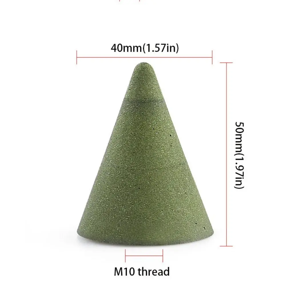 50/100/200 Grits Cone Shape Polishing Wheel Conical Cone Shape Stone Grinding Head Engraving Countersink