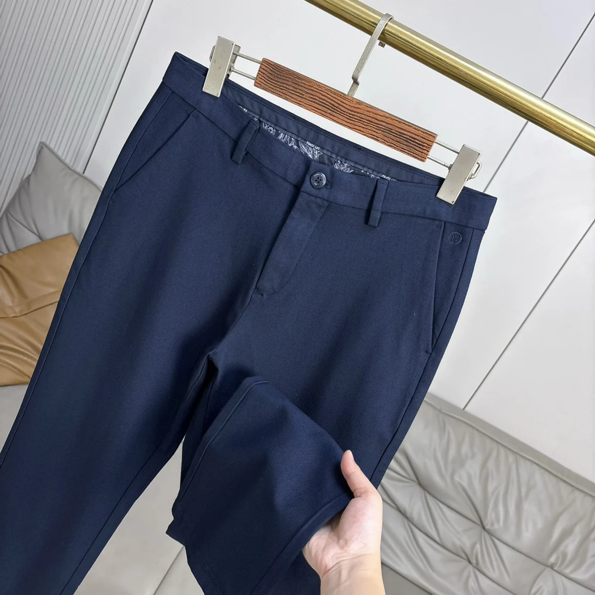 

Ультраэластичные брюки с эффектом памяти из модала, прямого кроя, со средней/высокой талией, повседневные, удобные, дышащие, мужские, модные