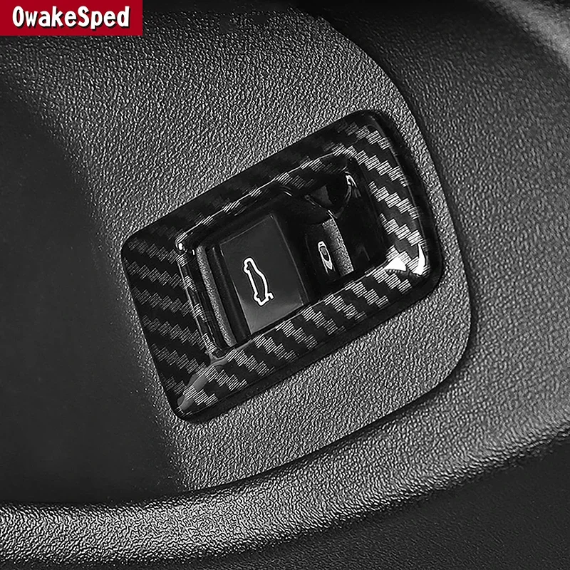 Door Armrest Trunk Button Frame Decoration Stiker For BMW 5 Series i5 G60 2024 Carbon Fiber Color Trim Interior Car Accessories