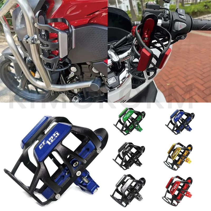 

Motorcycle CNC Accessories Holder With Logo CT125 Beverage Water Bottle Drink Punching Required Cup For HONDA CT125 CT 125