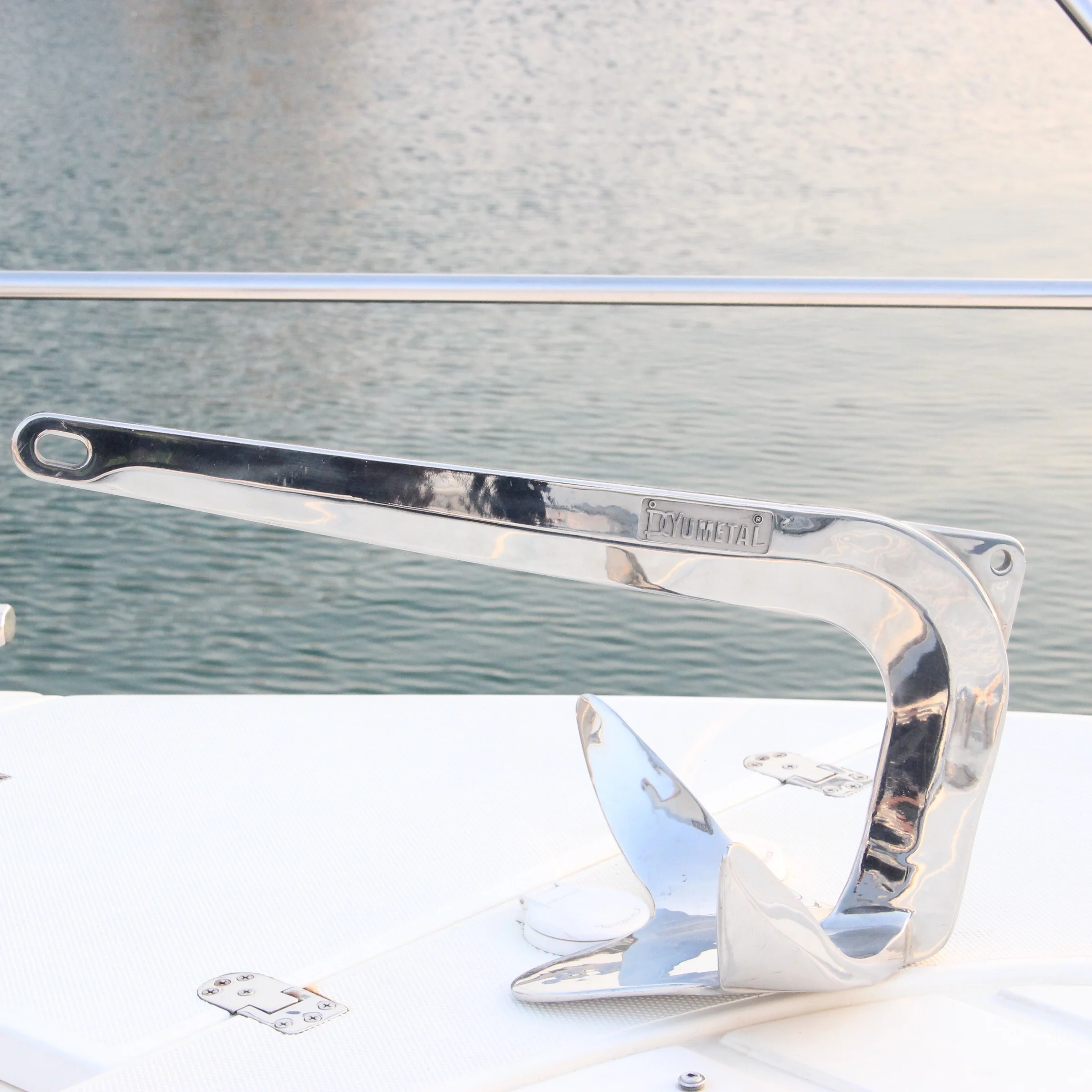 mirror polished 316 stainless steel inox bruce anchor for boat yacht